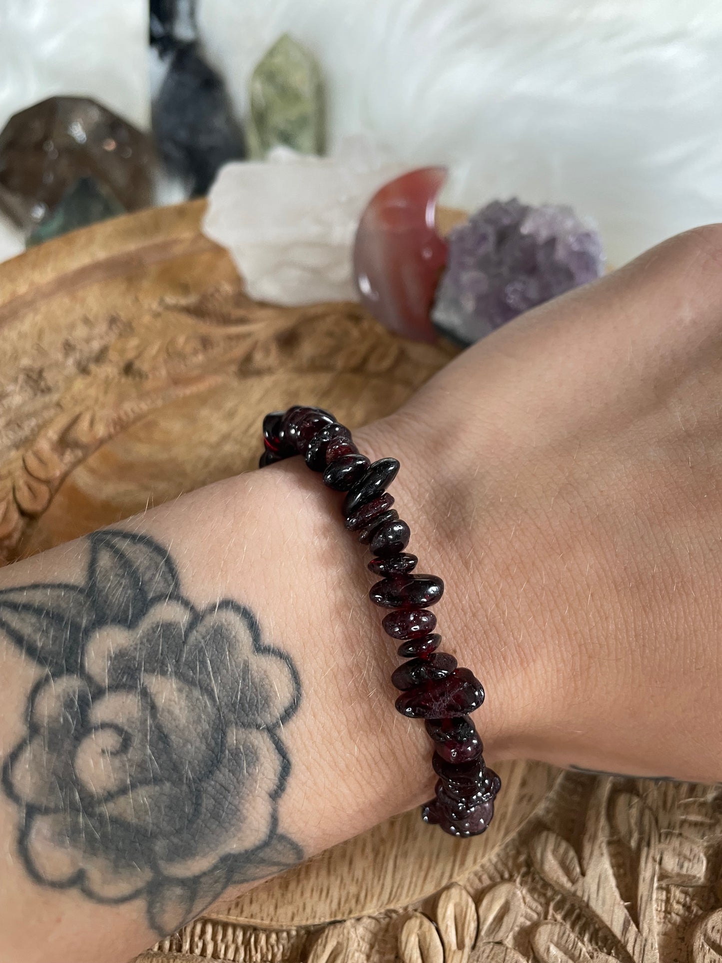 Garnet Chip Bracelet