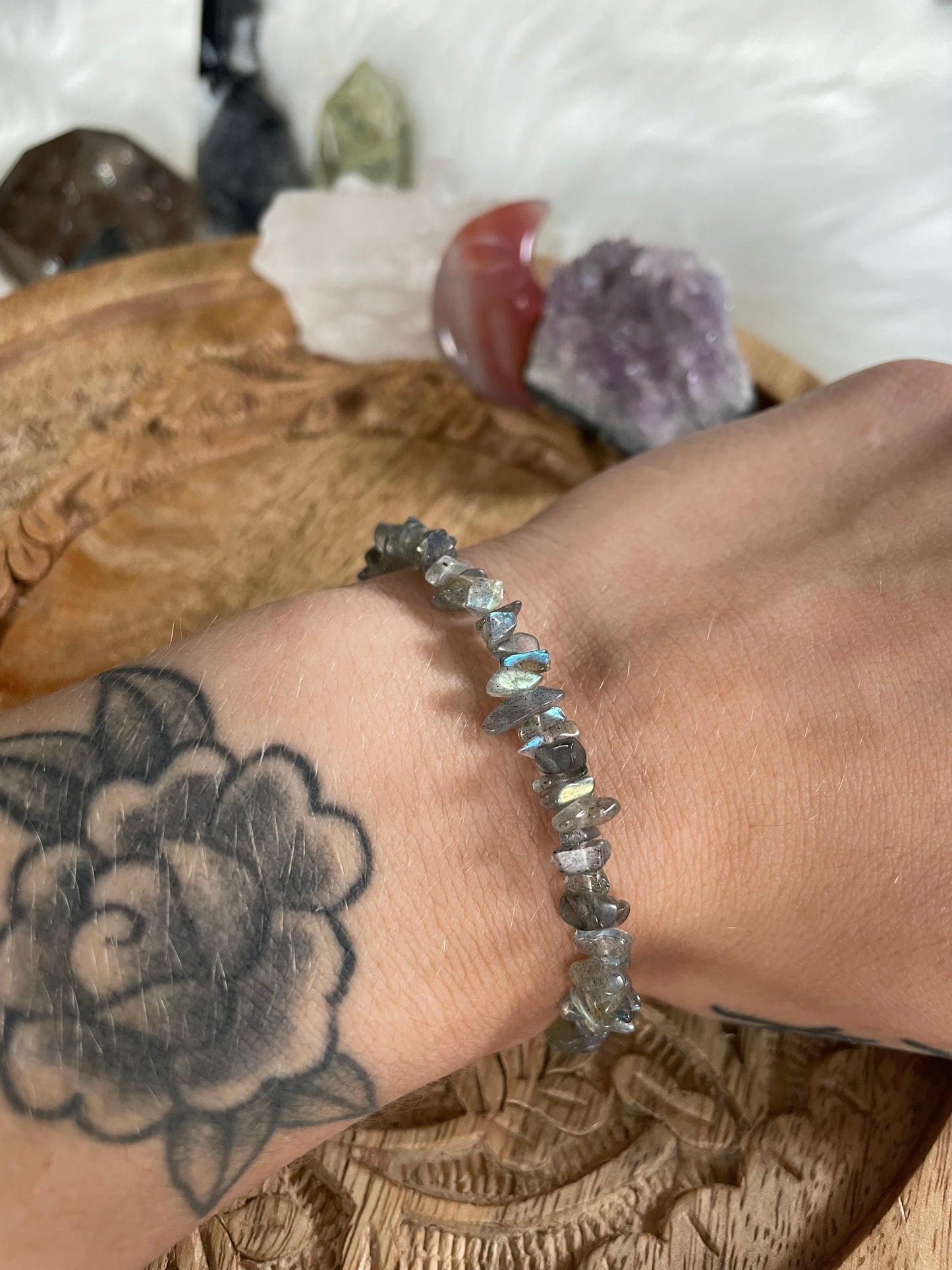 Labradorite Chip Bracelet